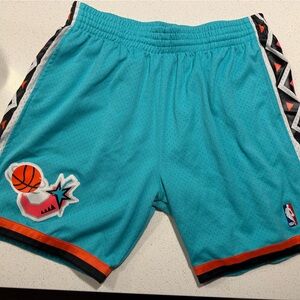 Mitchell & Ness Teal Hardwood Classics Shorts 1996 All Star